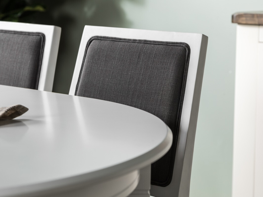 Conjunto de comedor Scandinavian Choice 752 (Blanco + Gris oscuro)