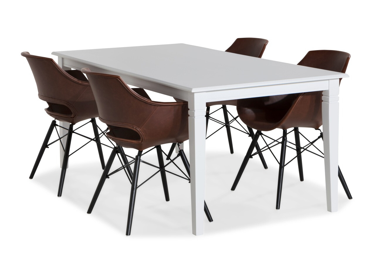 Conjunto de comedor Scandinavian Choice 771 (Marrón + Negro)