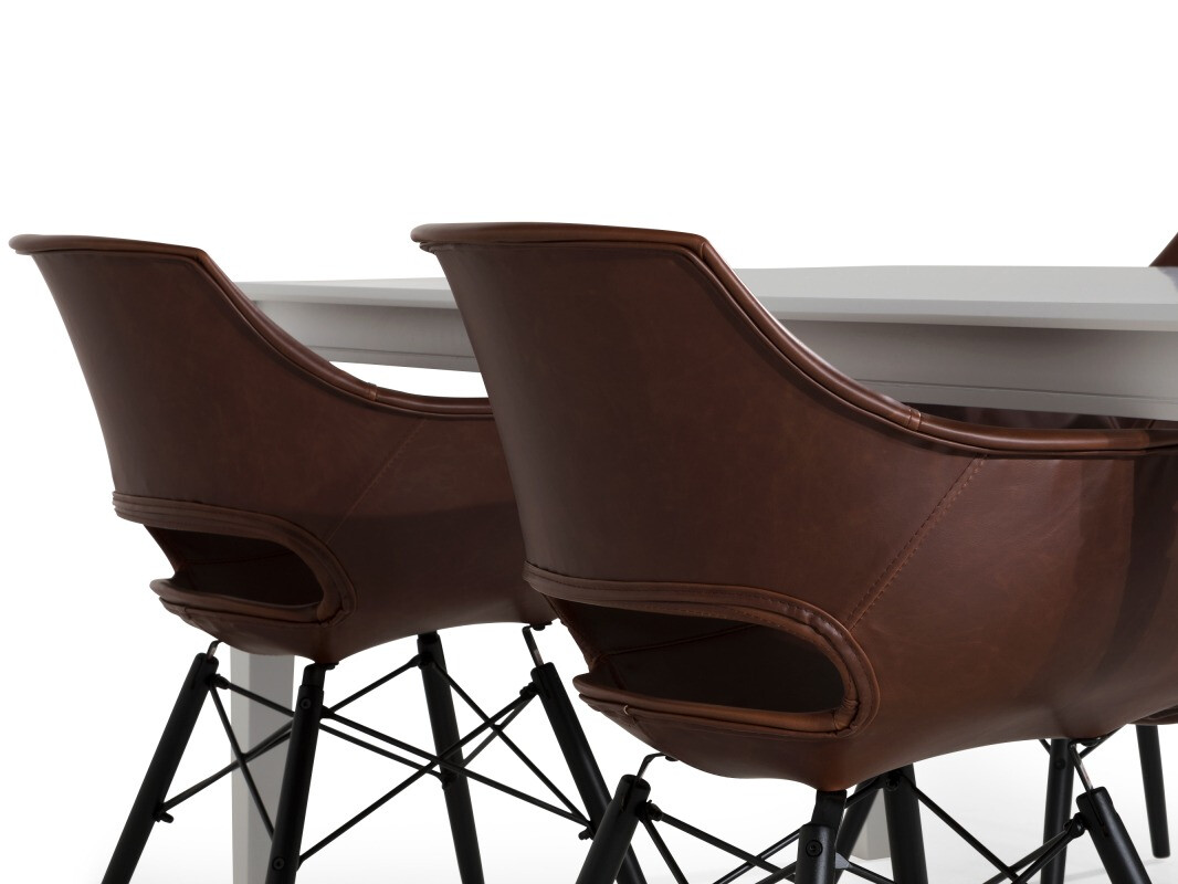 Conjunto de comedor Scandinavian Choice 771 (Marrón + Negro)