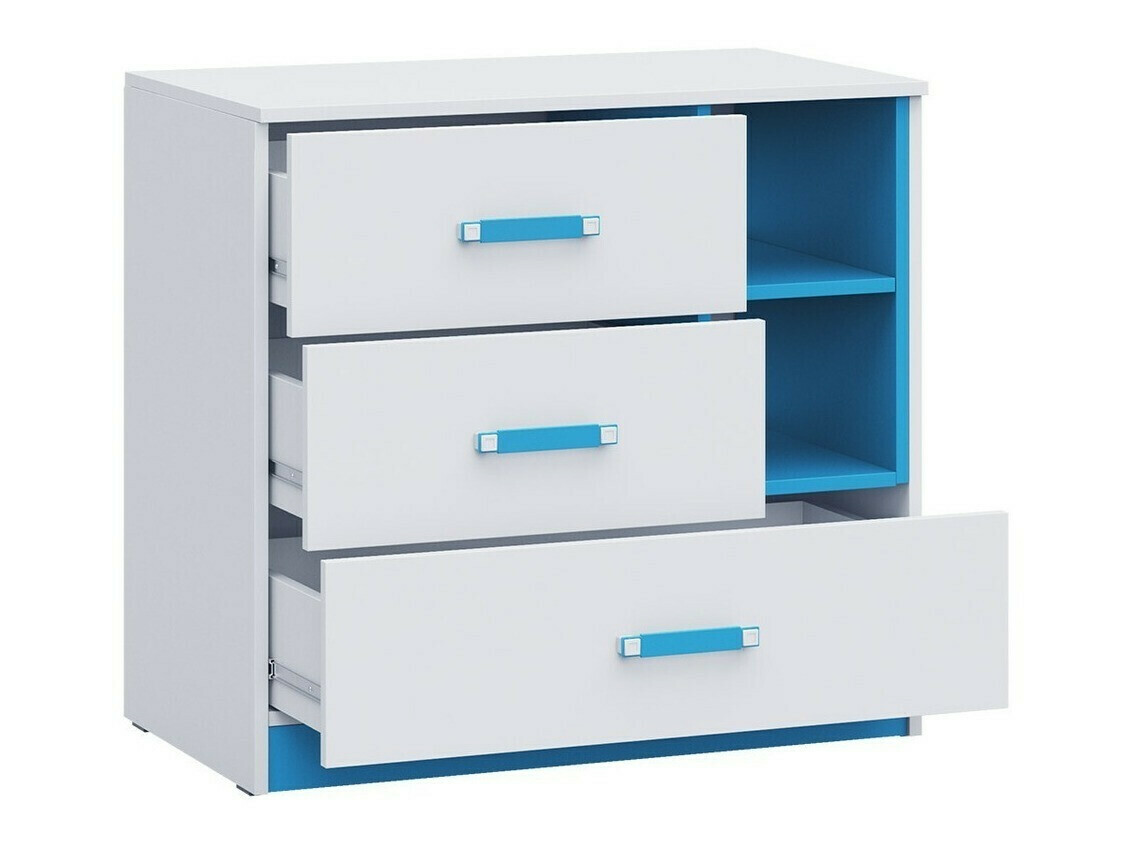 Conjunto de dormitorio infantil Lorlare 117 (Blanco + Gris)