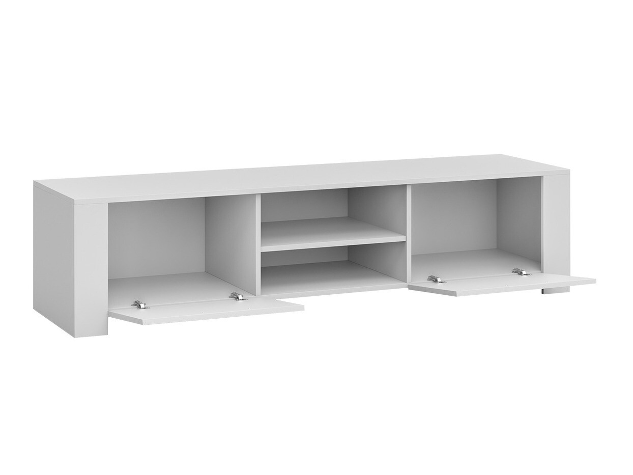Mueble TV Nashville 104 (Blanco + Blanco brillante)