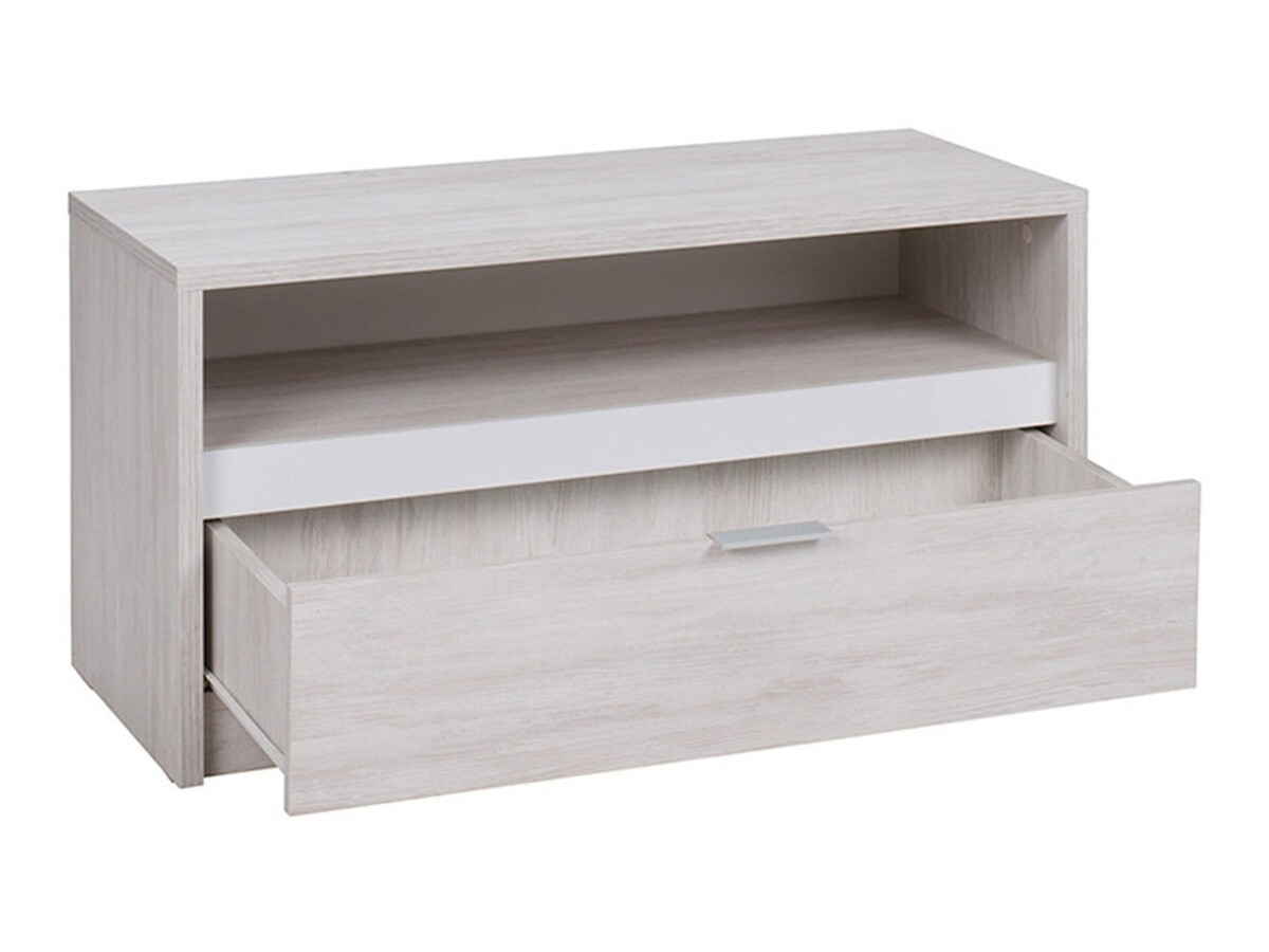 Mueble TV Providence 122 (Roble del Monastery + Negro brillante)
