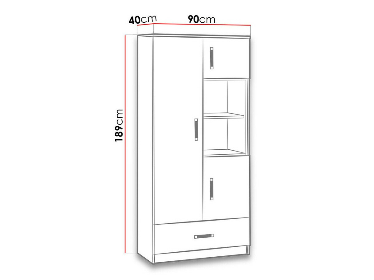 Estantería Lorlare 113 (Blanco + Rosa)