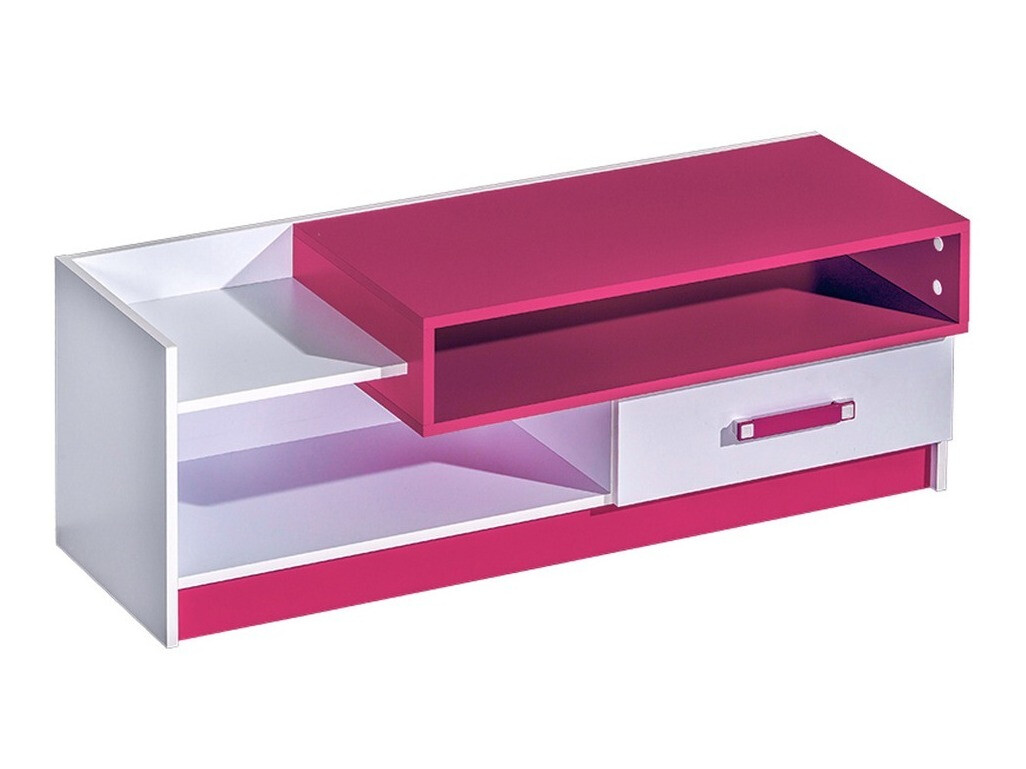Mueble TV Lorlare 111 (Blanco + Rosa)