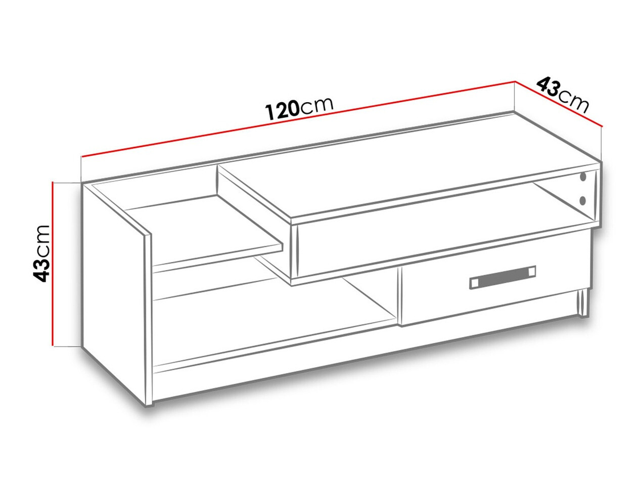 Mueble TV Lorlare 111 (Blanco + Turquesa)