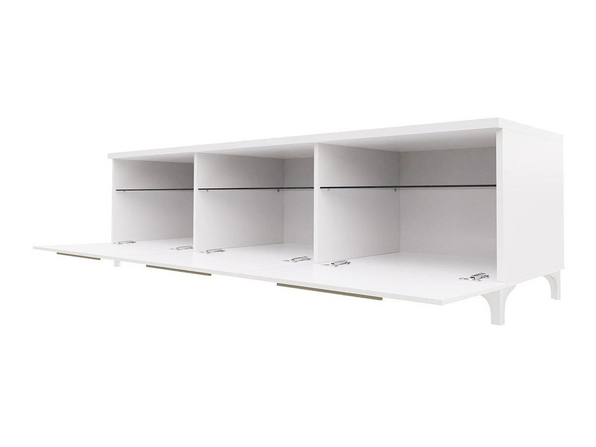 Mueble TV Nashville 117 (Blanco + Negro brillante)