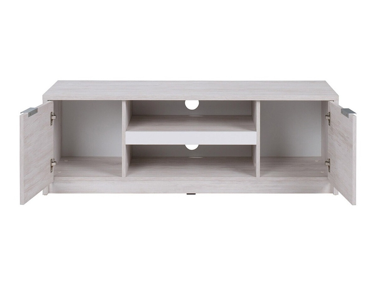 Mueble TV Providence 123 (Roble blanqueado + Grafito brillante)