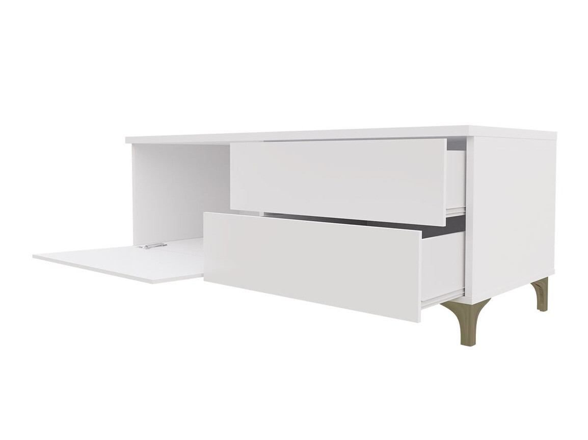 Mueble TV Uva III (Blanco + Gris brillante)