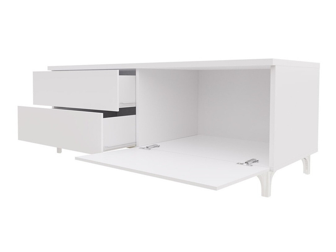 Mueble TV Uva IV (Blanco + Blanco brillante)