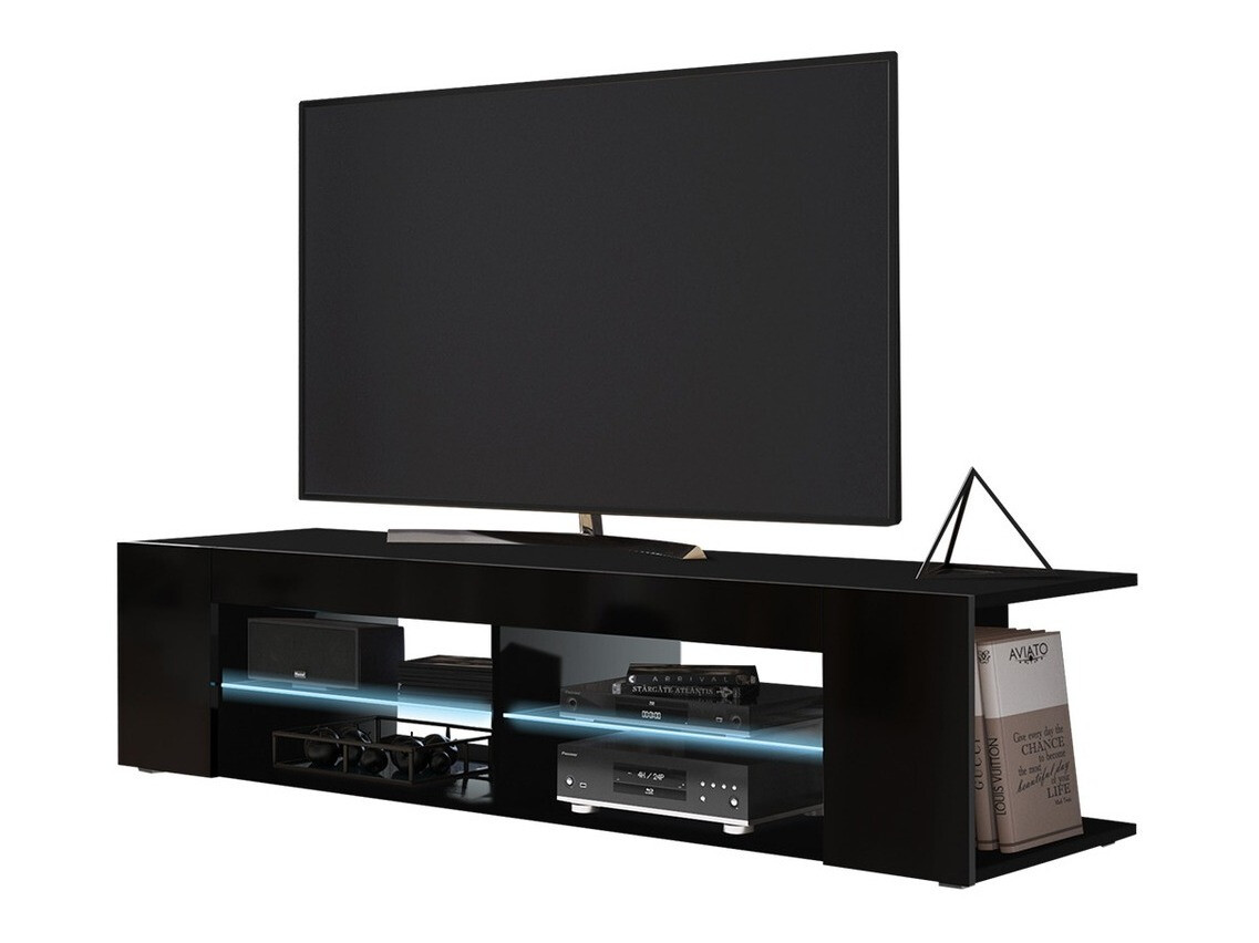 Mueble TV Ver (Negro + Negro brillante)