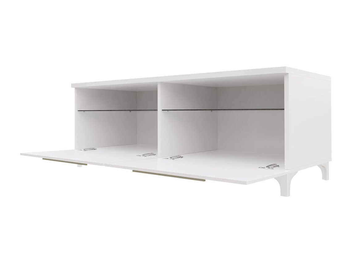 Mueble TV Uva V (Blanco + Gris brillante)