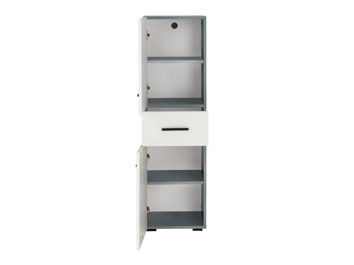 Armario de pie para baño Larlori 102 (Antracita + Blanco)