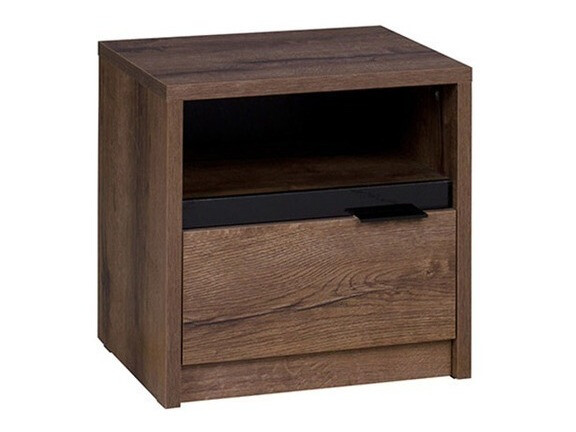 Conjunto para recibidor Fivelbo 118 (Roble del Monastery + Negro brillante)