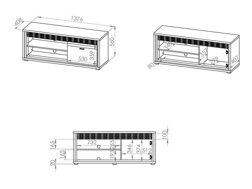Mueble TV Madison H109 (Blanco brillante)