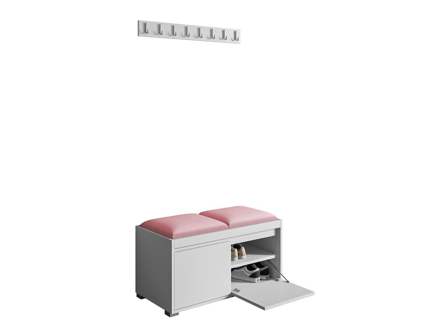 Conjunto para recibidor Comfivo Pinus I (Blanco + Manila 09)