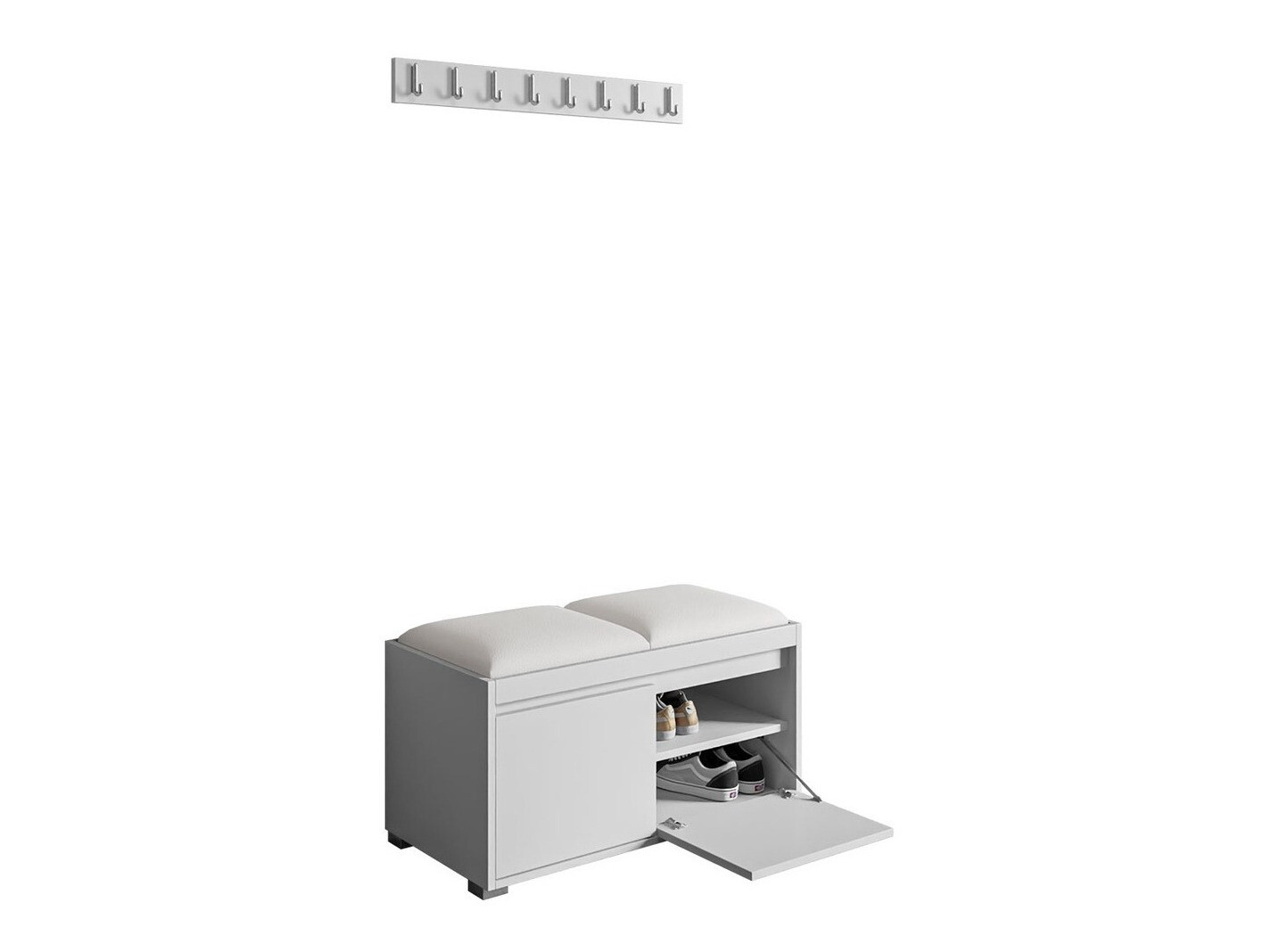 Conjunto para recibidor Comfivo Pinus I (Blanco + Soft 017)