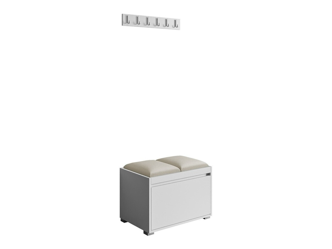 Conjunto para recibidor Comfivo Pinus VI (Blanco + Manila 02)