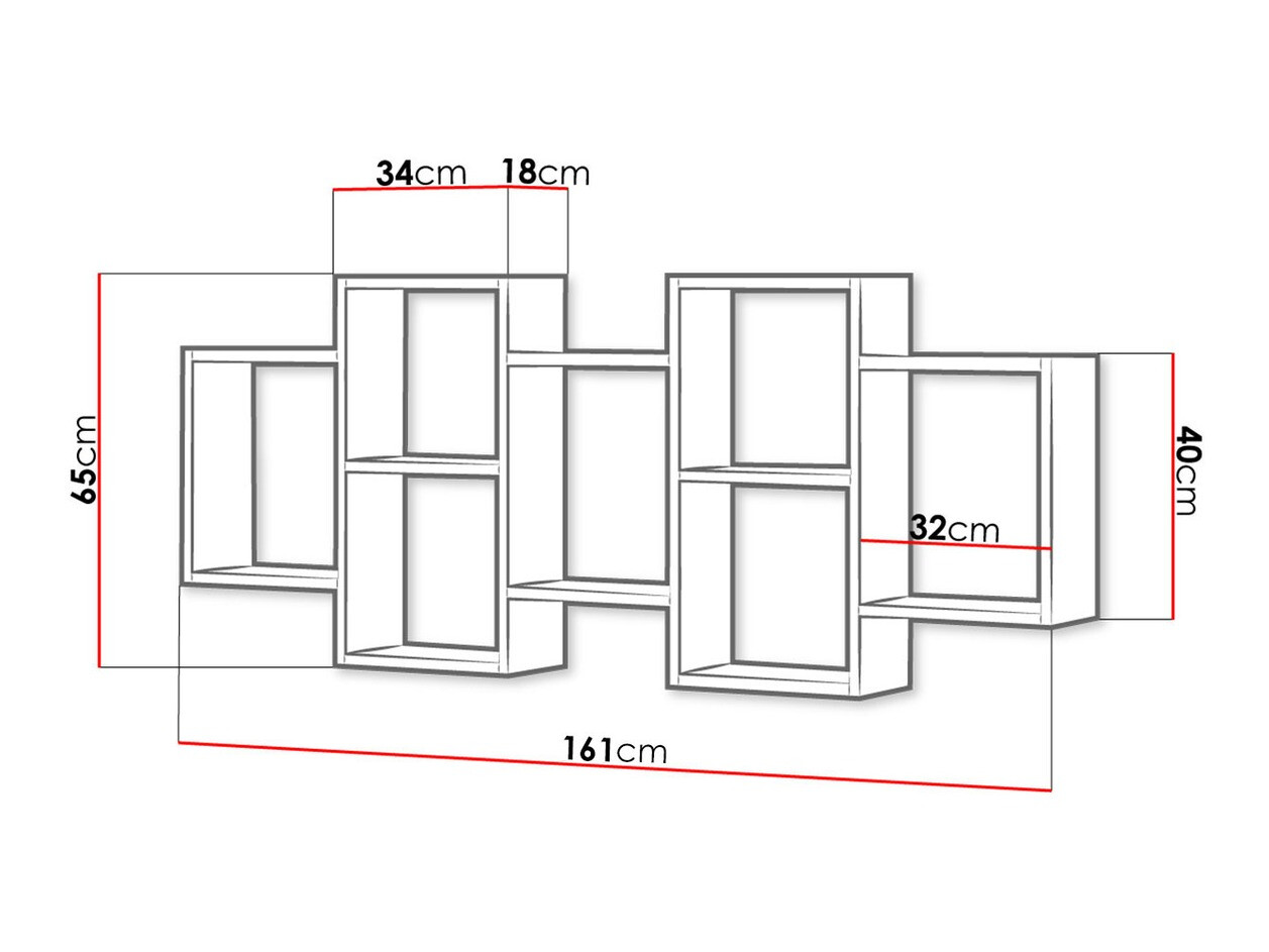 Estantería de pared Sarasota 103 (Hormigón)
