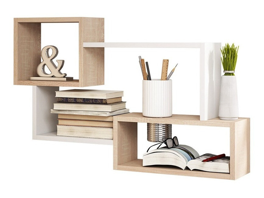 Estantería de pared Sarasota 106 (Roble Sonoma + Blanco)