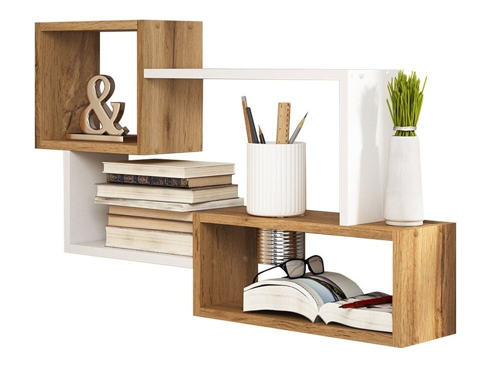 Estantería de pared Sarasota 106 (Roble wotan + Blanco)