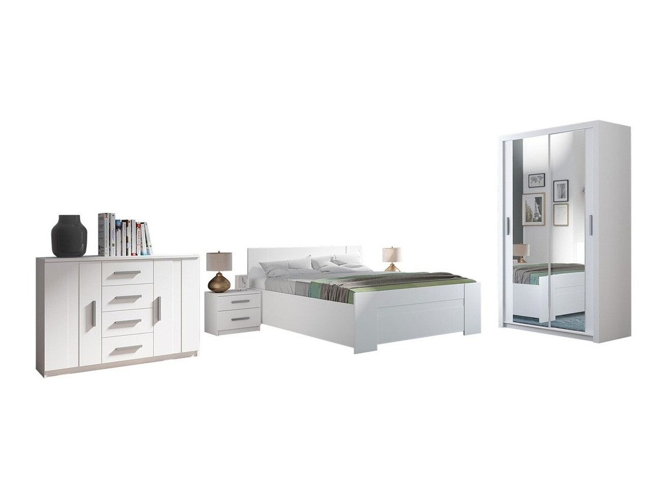 Conjunto de dormitorio Catromi 112 (Blanco)