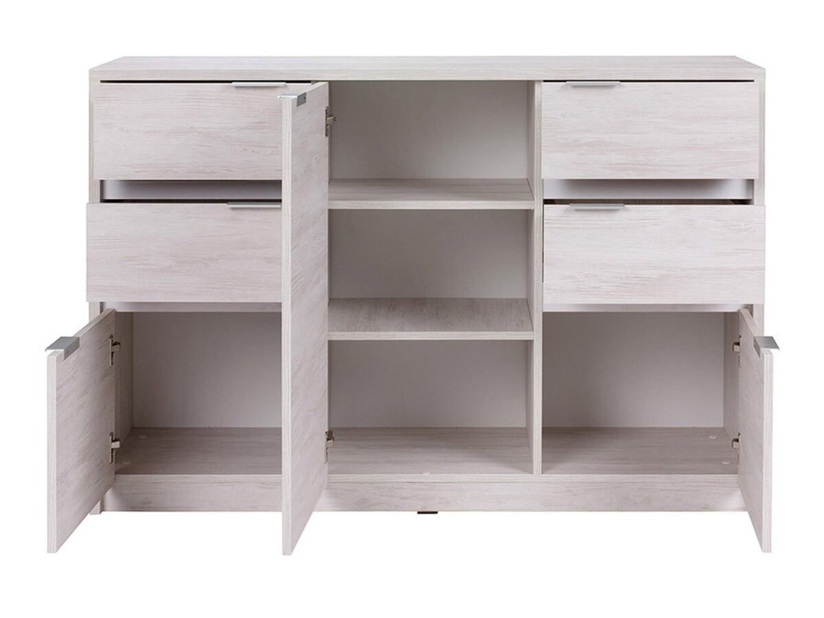 Conjunto de dormitorio Fivelbo 120 (Roble del Monastery + Negro brillante)