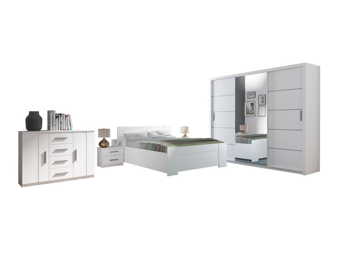 Conjunto de dormitorio Catromi 116 (Blanco)