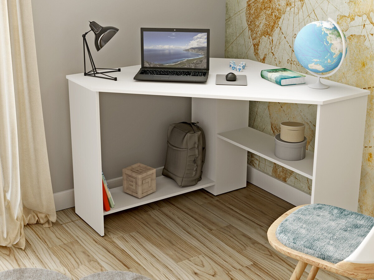 Mesa de ordenador esquinera Austin 302 (Blanco)