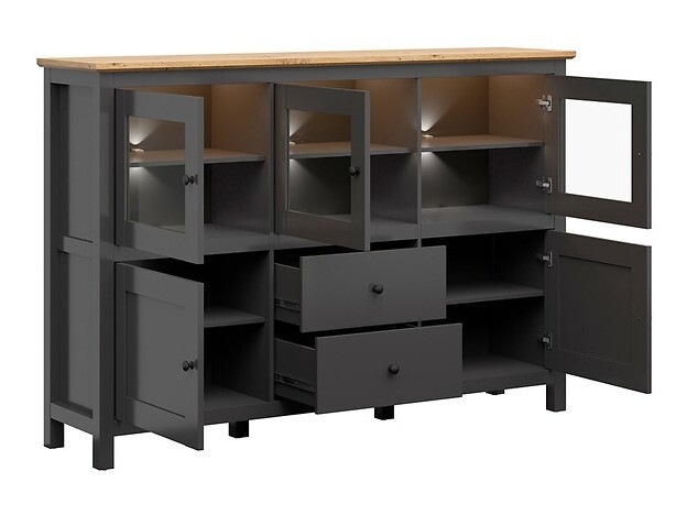 Cómoda Sordoro 103 (Grafito + Roble Artisan)