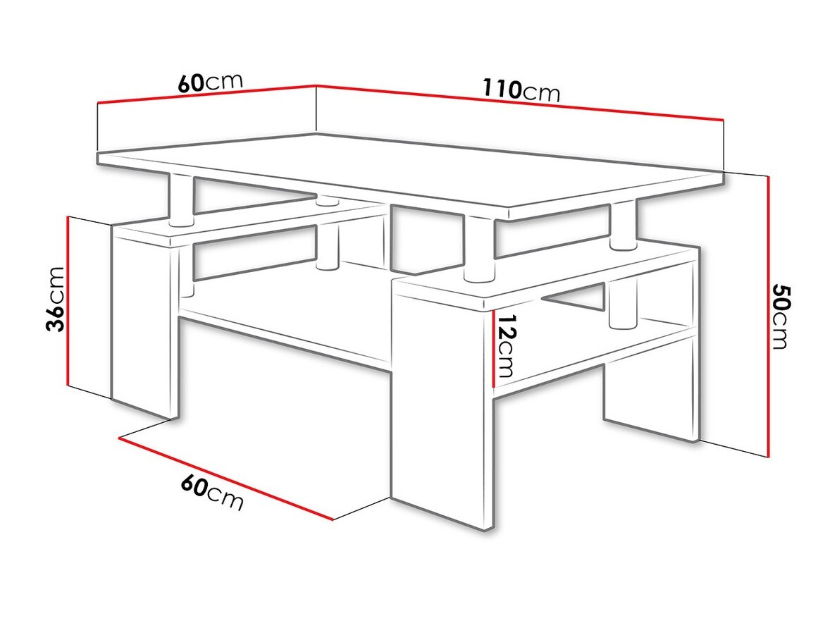 Mesa de centro Fortunal (Roble Sonoma)