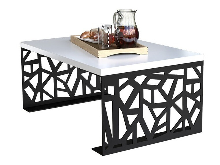 Mesa de centro Germantown 101 (Negro mate + Blanco brillante)