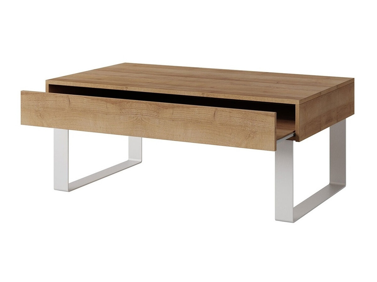 Mesa de centro Tivdalu 138 (Blanco + Blanco brillante)