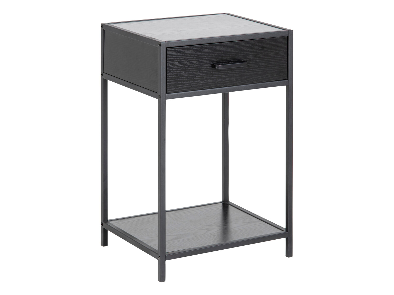 Mesilla de noche Norsica Sevferi 128 (Cenizas negro + Negro)