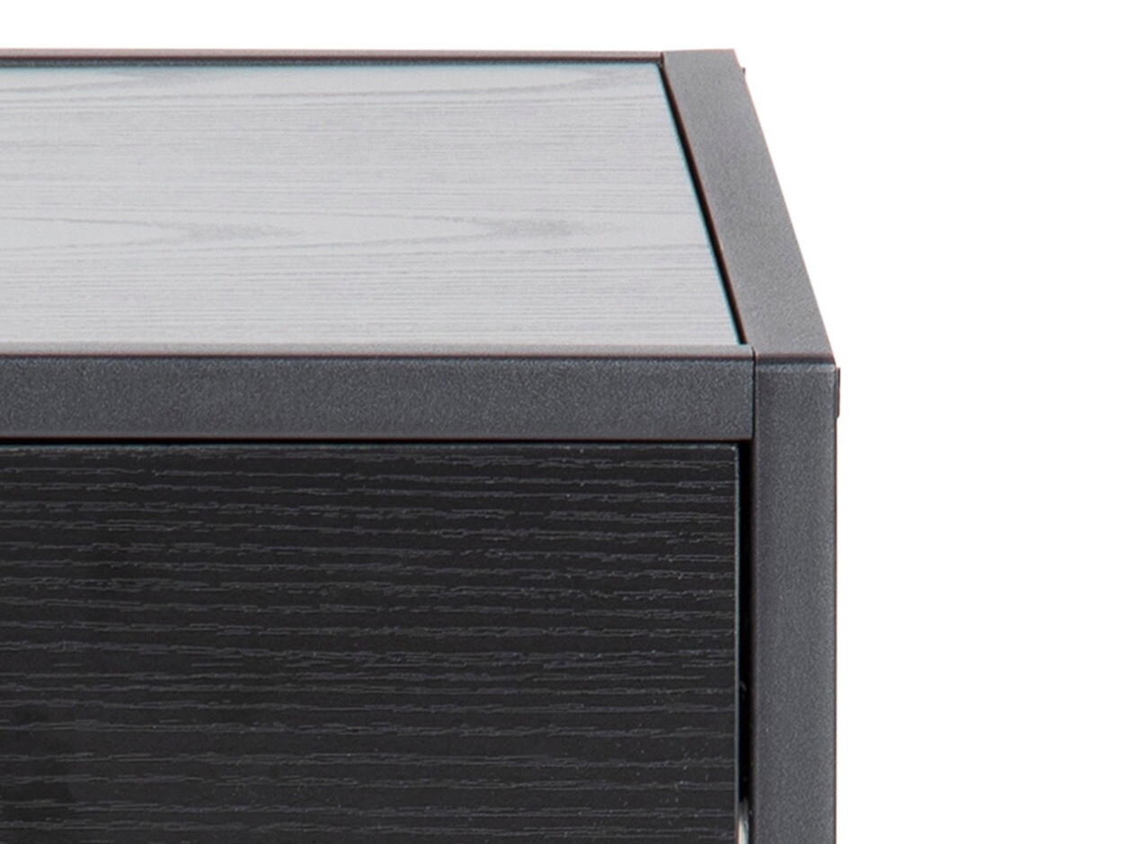 Mesilla de noche Norsica Sevferi 128 (Cenizas negro + Negro)