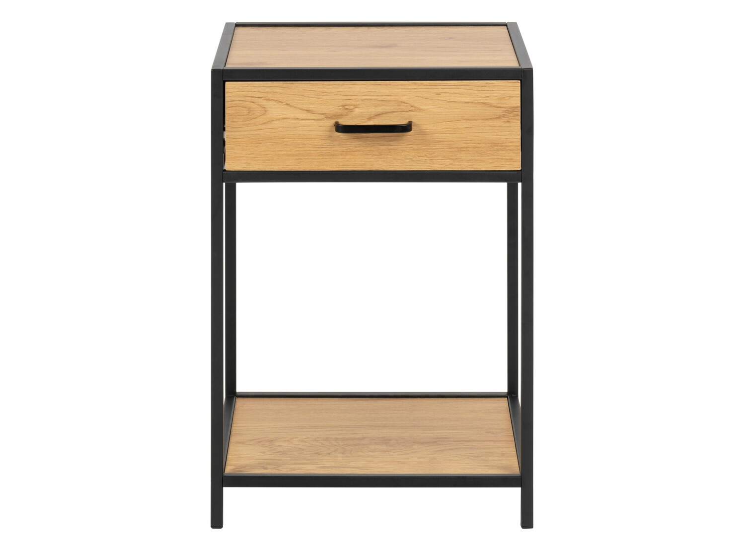 Mesilla de noche Norsica Sevferi 128 (Roble salvaje + Negro)