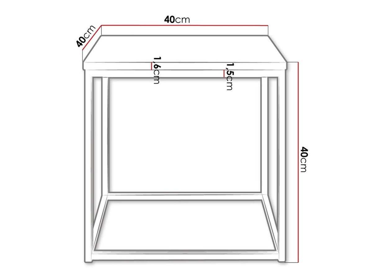 Mesa de centro Germantown 106 (Negro mate + roble)