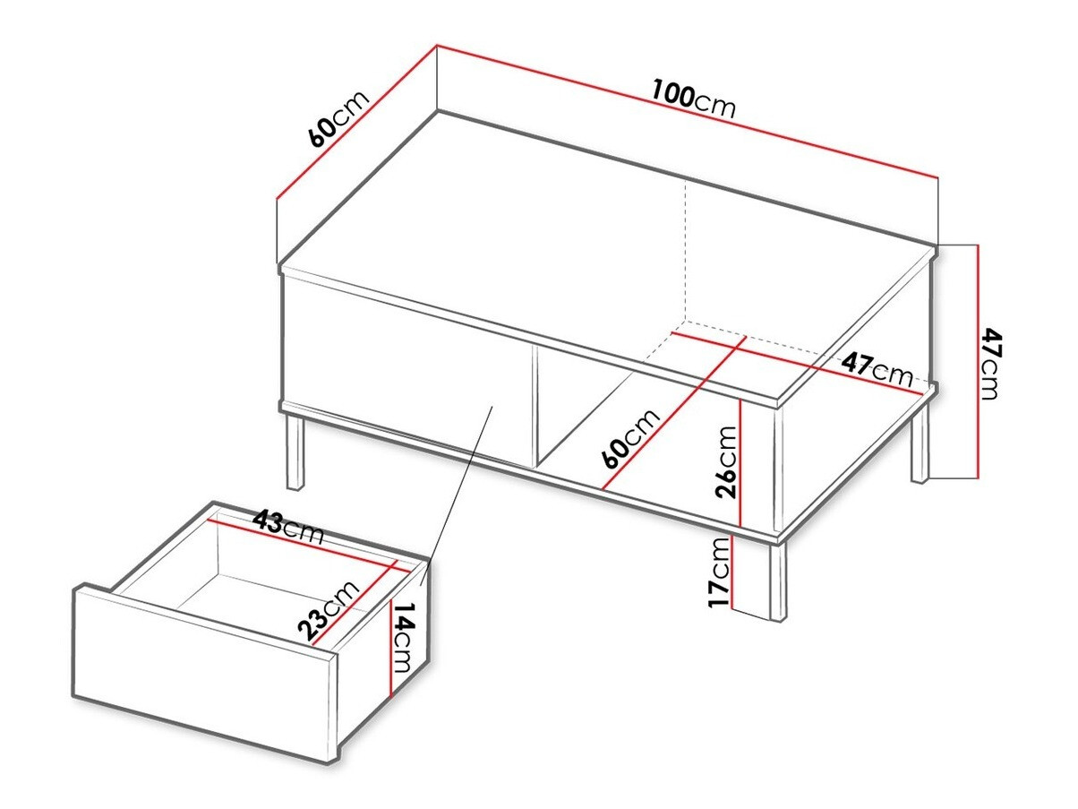 Mesa de centro Lomsore 102 (Blanco)
