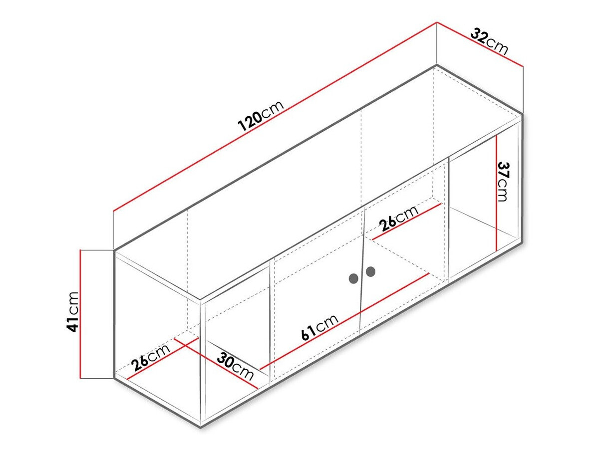 Armario de pared Almira 112 (Roble Artisan + Blanco)