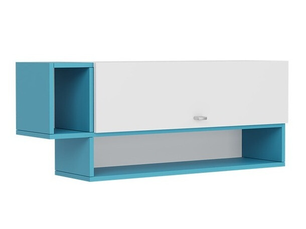 Armario de pared Omaha E112 (Blanco + Turquesa)