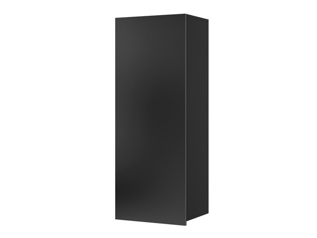 Armario de pared Tivdalu 126 (Negro + Negro brillante)