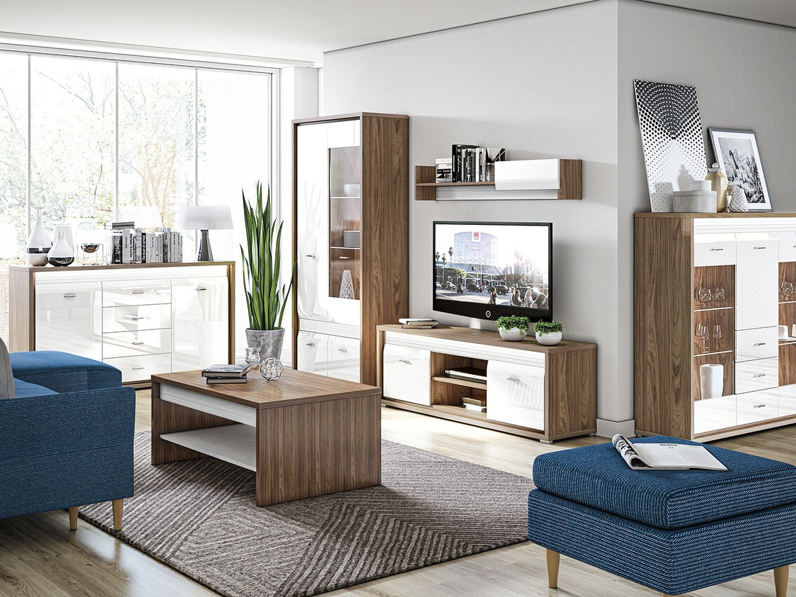 Estantería Madison H107 (Blanco brillante)