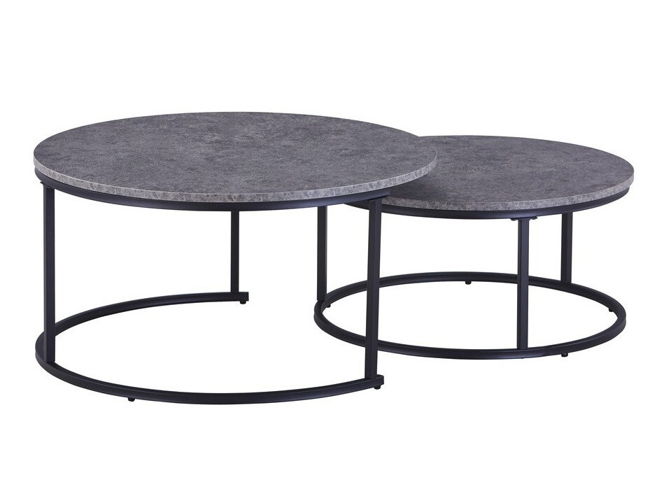 Conjunto mesa de centro Charleston 110 (Gris + Negro)