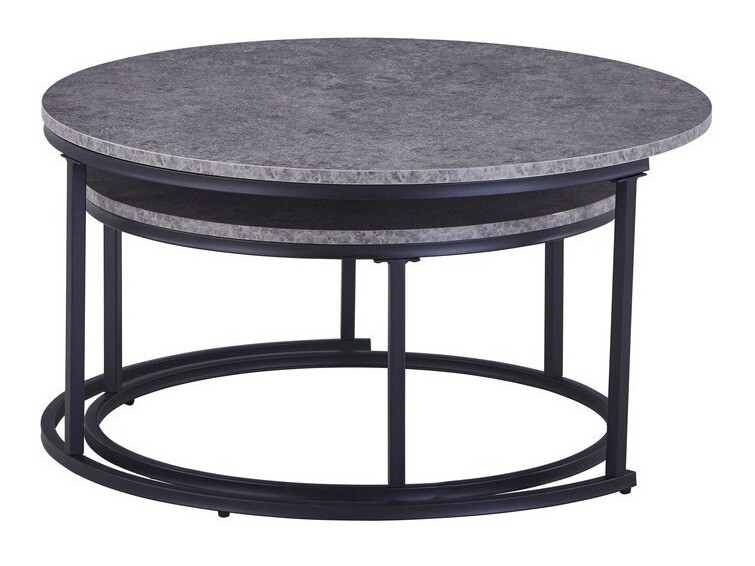 Conjunto mesa de centro Charleston 110 (Gris + Negro)