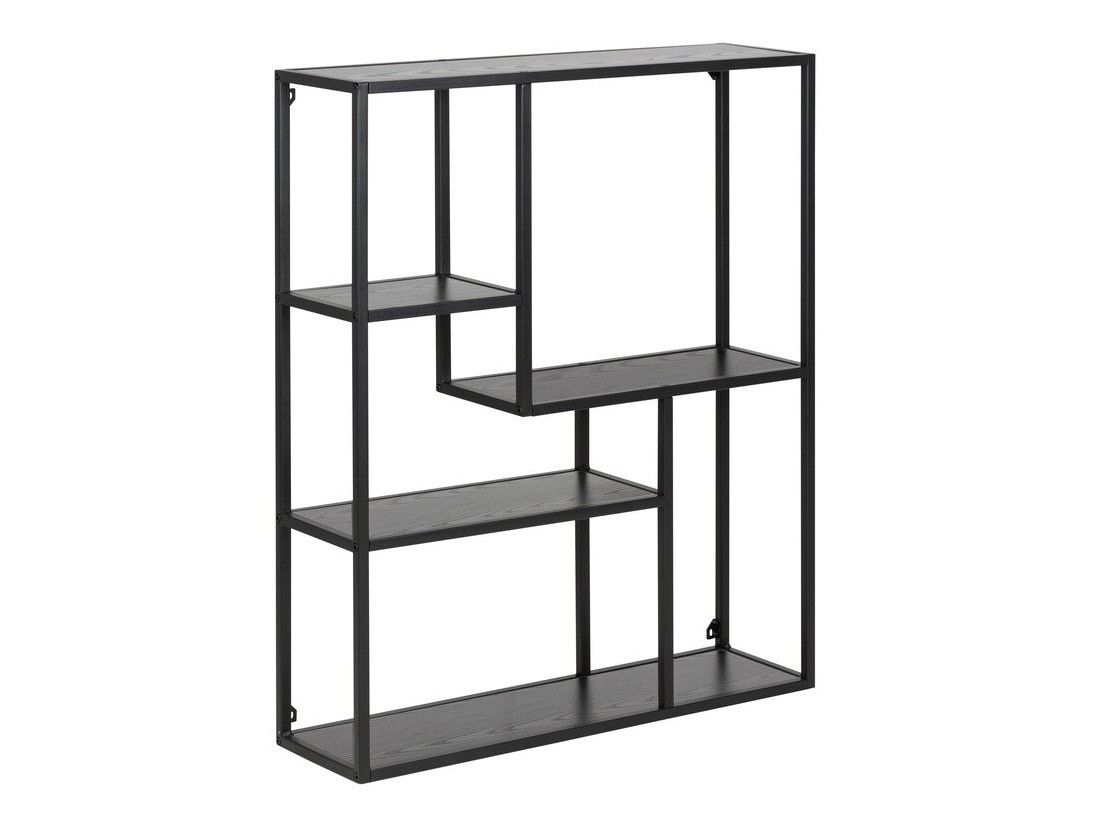 Estantería de pared Norsica Sevferi 113 (Cenizas negro + Negro)