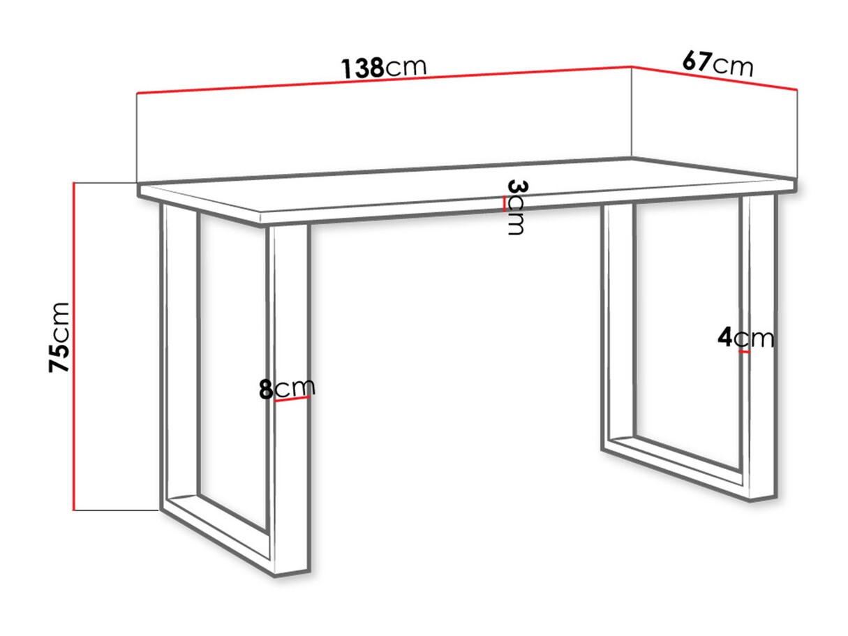 Mesa Tucson 136 (Roble Artisan + Negro)