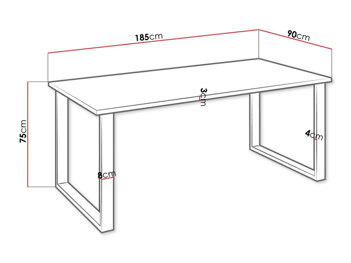 Mesa Tucson 139 (Roble lancelote + Negro)