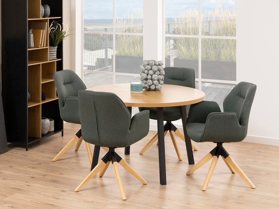 Silla Norsica 391 (Gris oscuro + Luminoso madera)