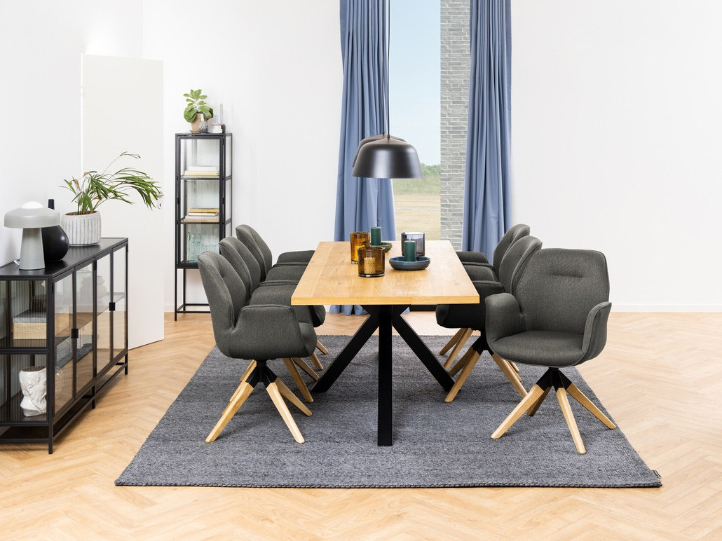Silla Norsica 391 (Gris oscuro + Luminoso madera)