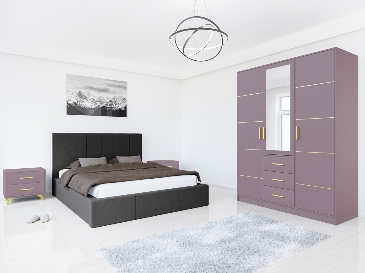 Conjunto de dormitorio Dortivu 154 (Púrpura + Inari 96)