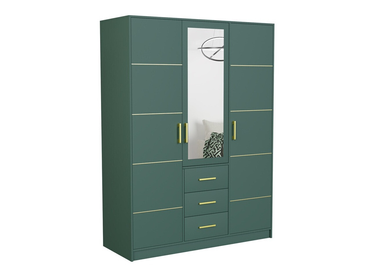 Conjunto de dormitorio Dortivu 154 (Verde + Inari 96)